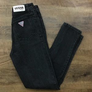 Vintage Guess high waisted black stonewashed jeans